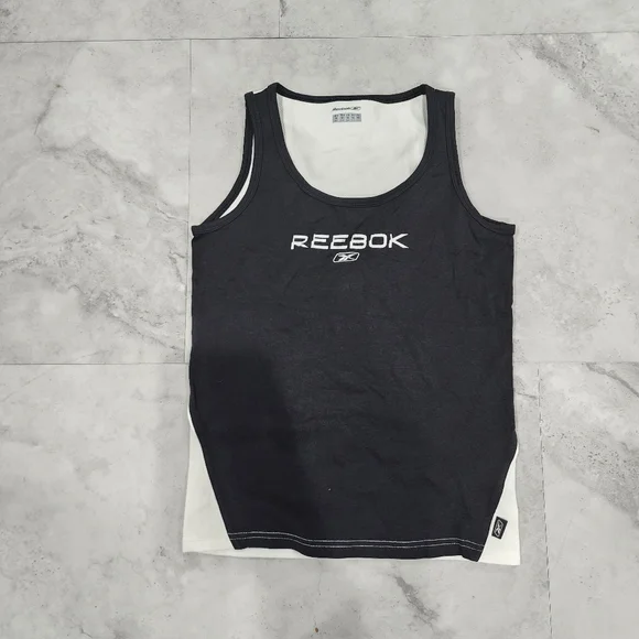 Reebok Tank Top Women's Sizes Medium Black And White - Picture 3 of 8